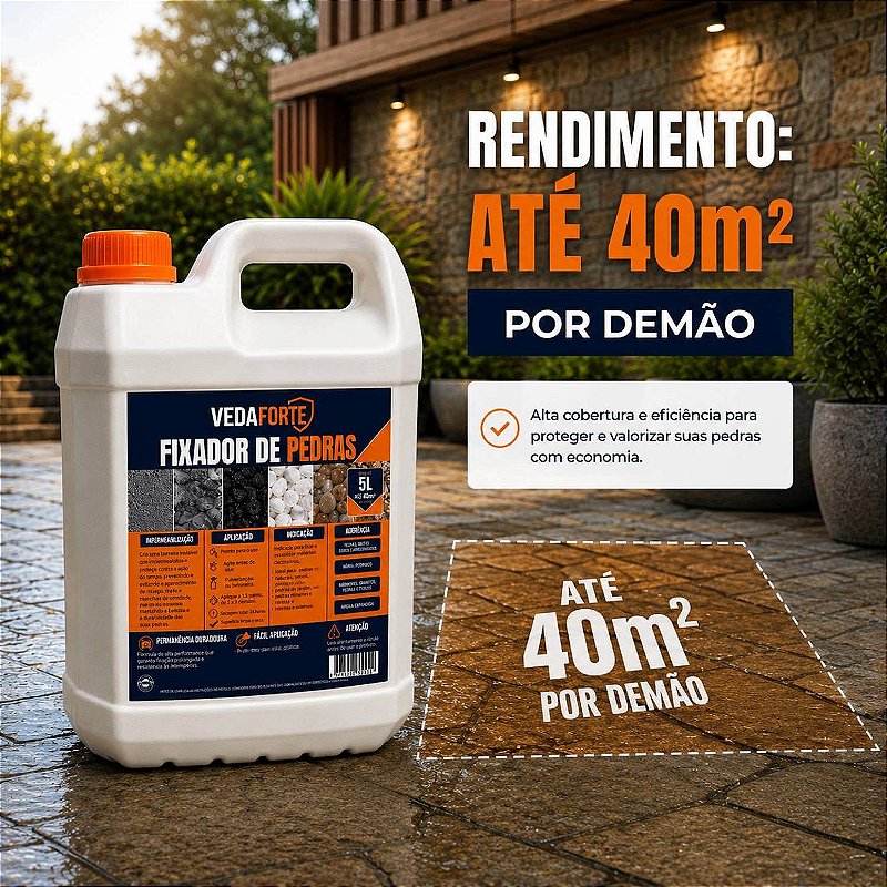 Fixador de Pedras Veda Forte Alta Performance Nanotecnologia [5 Litros]