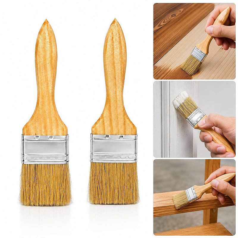 Kit 2 Pincéis Trincha Pincel para Pintura