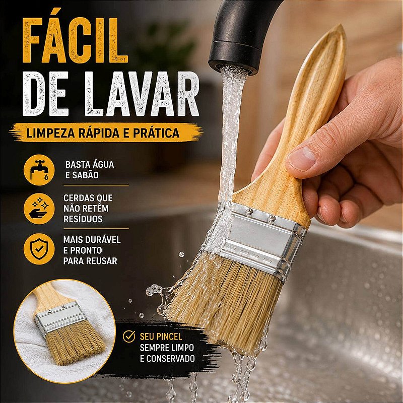 Kit 2 Pincéis Trincha Pincel para Pintura