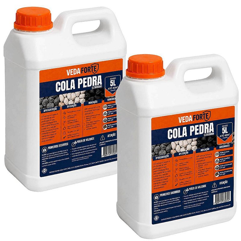 Kit 2 Cola Pedra Fixador de Pedras para Jardim Veda Forte [5 Litros]