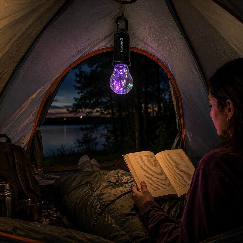 Lâmpada Led Recarregável Solar Acampamento Pesca Festa