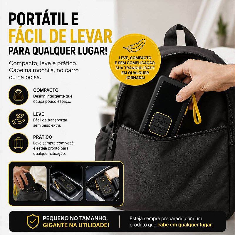 Bomba Compressor de Ar Portátil com Lanterna LED