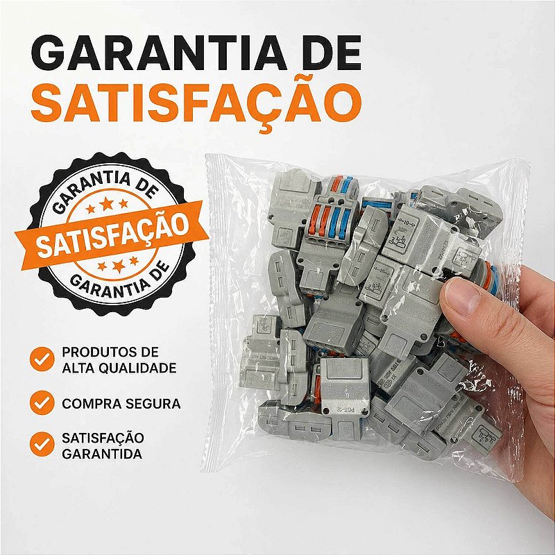 Conector Emenda Derivação de Fios 2x4 Vias [25 Unidades]