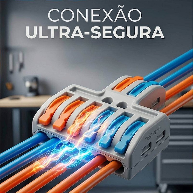 Conector Emenda Derivação de Fios 2x6 Vias [20 Unidades]