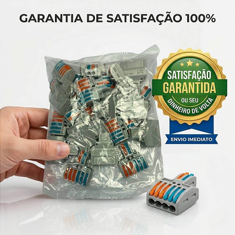 Conector Emenda Derivação de Fios 2x6 Vias [20 Unidades]