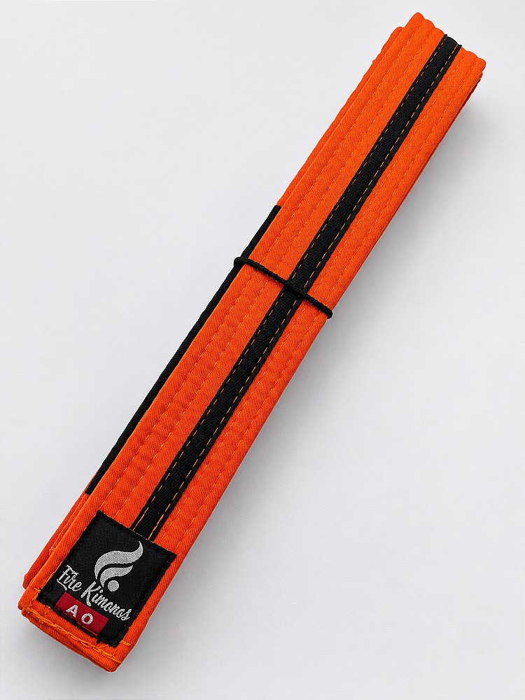 Faixa Classica Laranja com Preto
