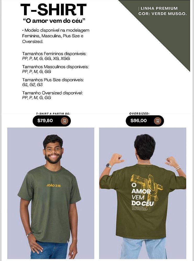 Camiseta Tshirt Feminina e Masculina "O amor vem do céu"