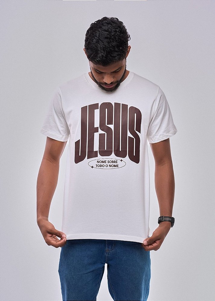 Camiseta Tshirt Feminino e Masculino "Jesus, nome sobre todo nome"