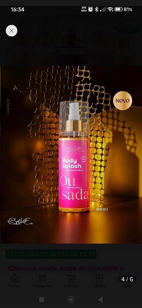 Body Splash Ousada da Belkit