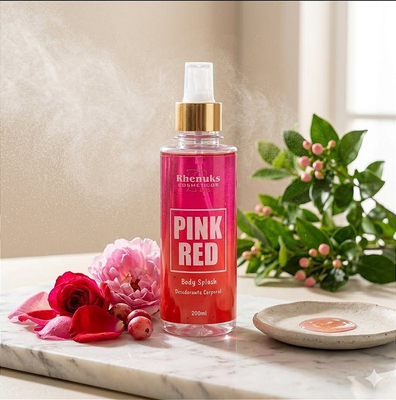 Body Splash Pink Red da Rhenuks Cosméticos