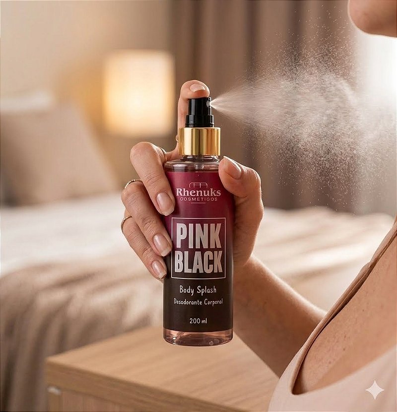 Body Splash Pink Black da Rhenuks Cosméticos