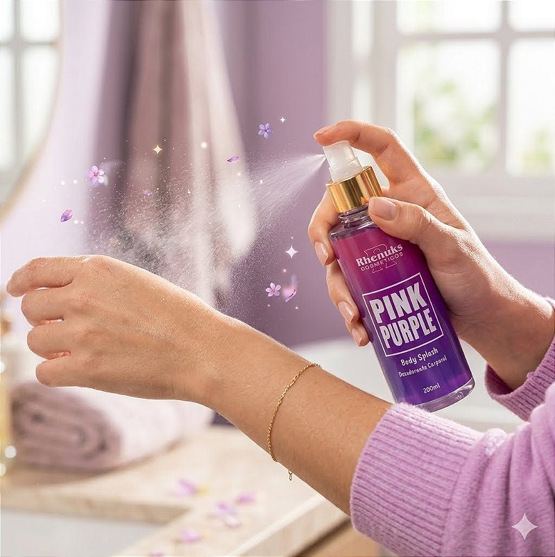 Body Splash Pink Purple da Rhenuks Cosméticos