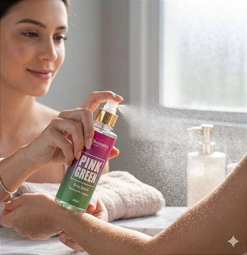 Body Splash Pink Green da Rhenuks Cosméticos