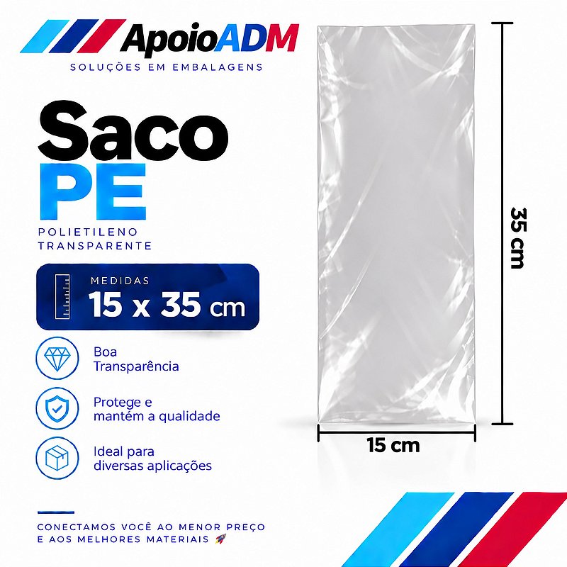 Saco / Saquinho PE 15x35