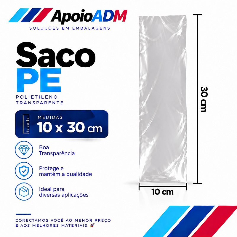 Saco / Saquinho PE 10x30