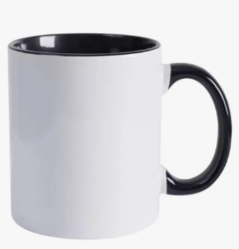 Caneca de Porcelana Colorida Personalizada - Flork Nutricionista- Escolha Rosa, Preta ou Azul claro