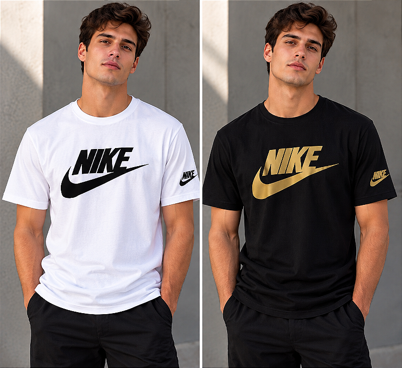 Camiseta Básica de Algodão Fio 30.1- Estampa NIKE