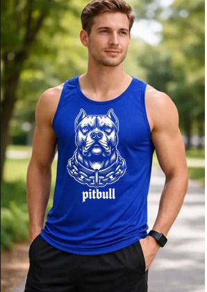 Regata Machão Tecido Dryfit - Estampa Pitbull