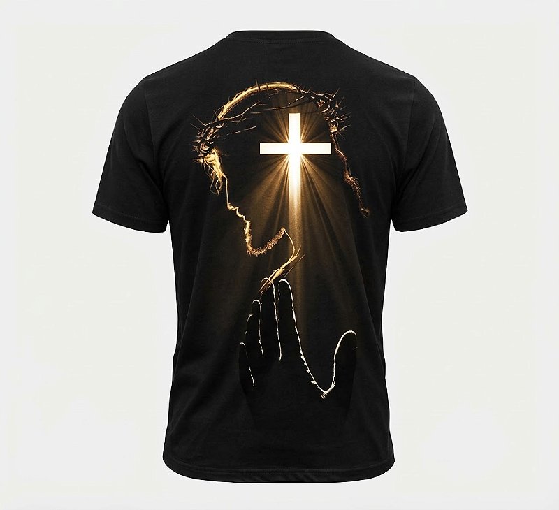 Camiseta de Algodão Jesus Cristo - em Alta Definição