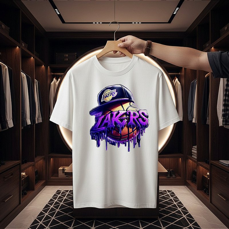 Camiseta básica de algodão - STREETWEAR LAKERS