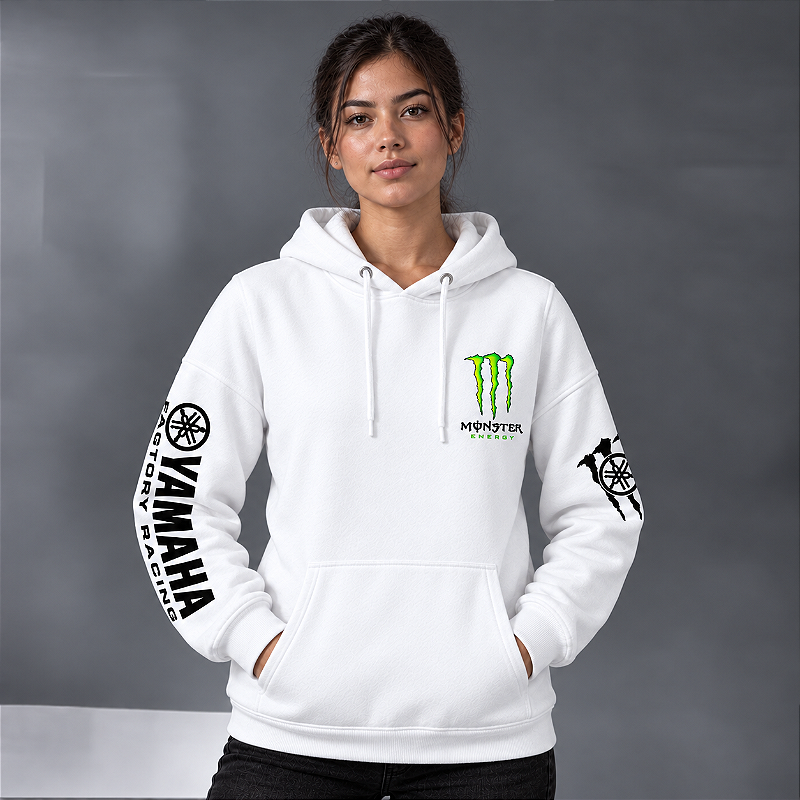 Moletom 03 Cabos- YAMANHA Blusa Com Capuz e Bolso Canguru 100% Algodão UNISSEX