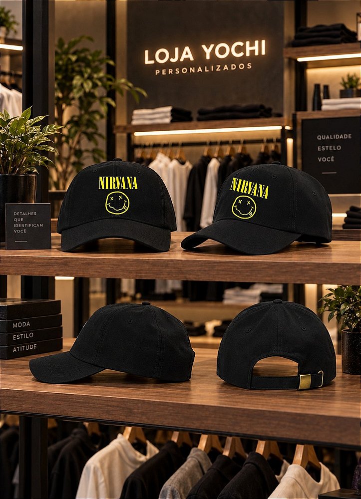 Boné Nirvana Preto