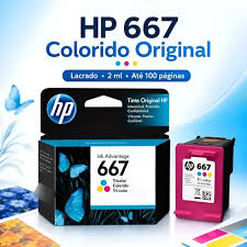 Cartucho de Tinta HP 667 Color 3YM78L 3YM78AL 3YM78AB | Deskjet Ink Advantage 2776 | Original