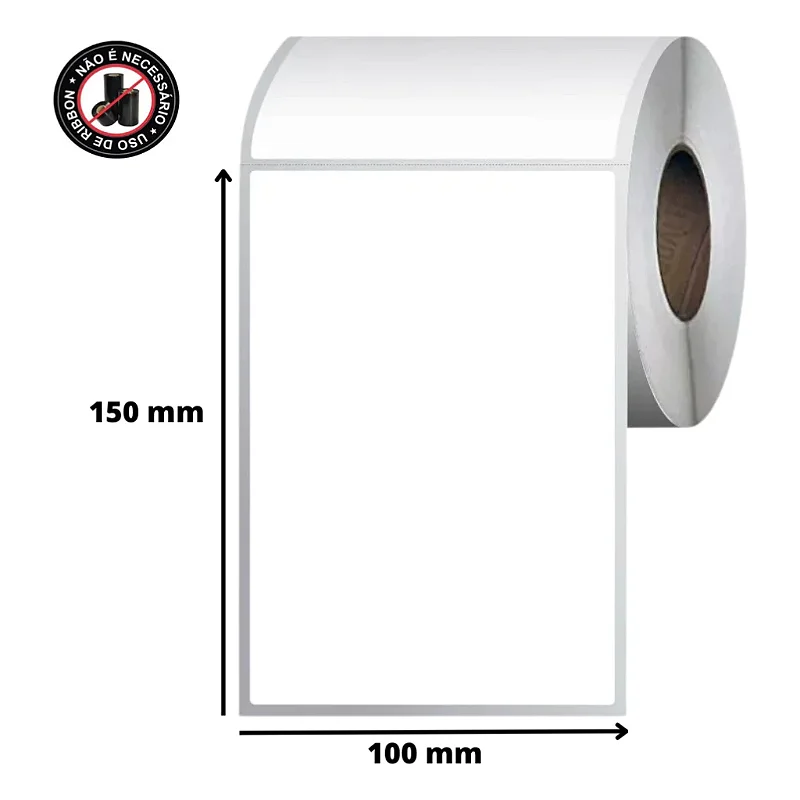 Etiqueta Termica 100x150 mm rolo com 500 etiquetas