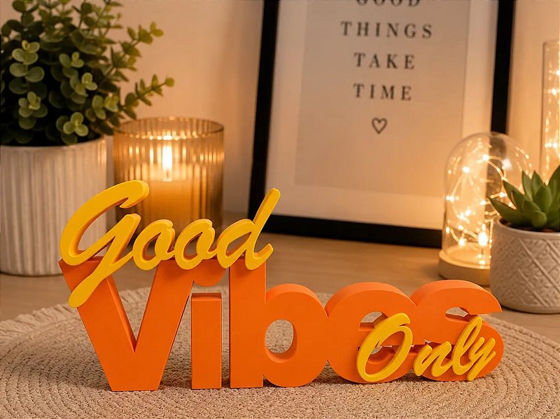 Placa Decorativa Good Vibes
