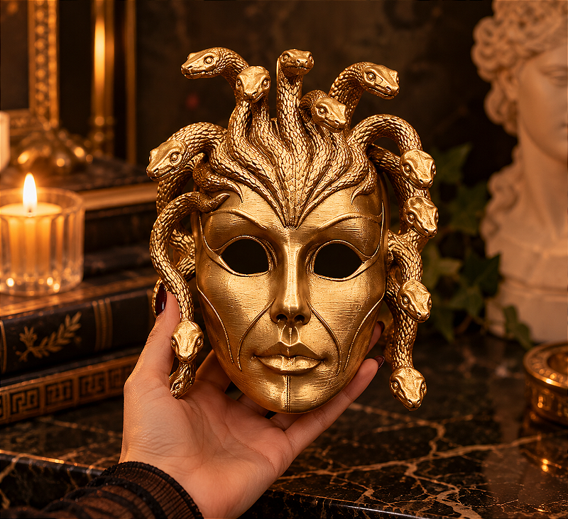 Máscara da Medusa Mítica - Estilo Górgona
