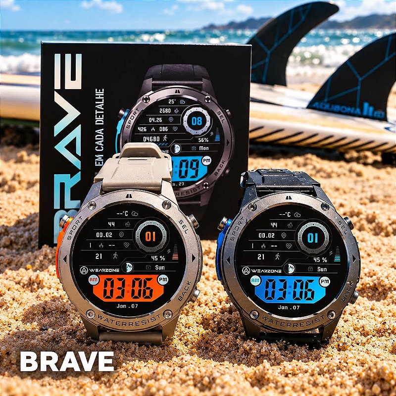 RAFOR Wearzone Brave – GPS Dupla Frequência, Tela AMOLED e Resistência Militar IP69K