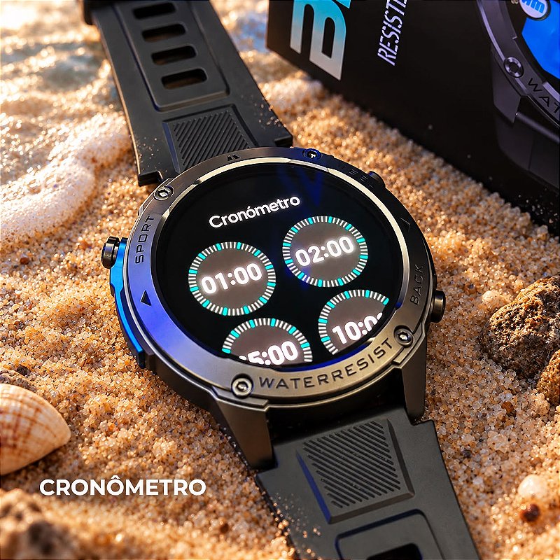RAFOR Wearzone Brave – GPS Dupla Frequência, Tela AMOLED e Resistência Militar IP69K