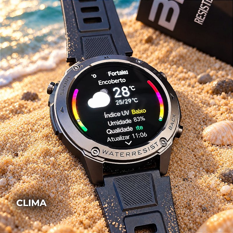 RAFOR Wearzone Brave – GPS Dupla Frequência, Tela AMOLED e Resistência Militar IP69K