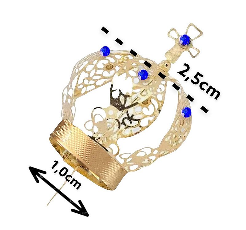 10 Coroas Para Imagem de 10 a 15cm Dourada N°2