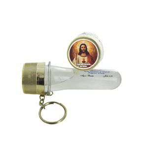 Chaveiro Aspersorio Agua Benta Sagrado Coração de Jesus