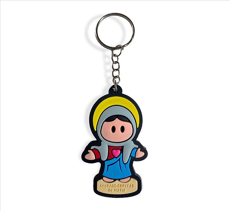Chaveiro Emborrachado Imaculado Coração de Maria