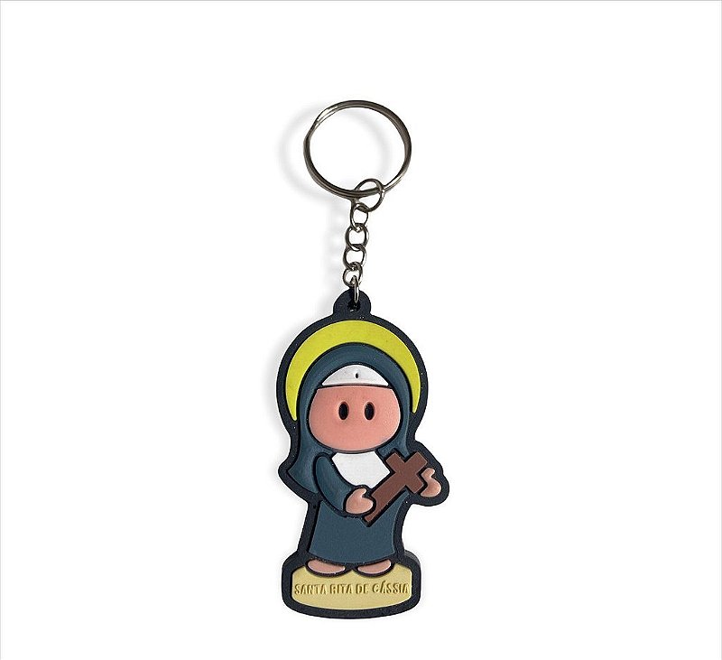 Chaveiro Emborrachado Santa Rita de Cassia