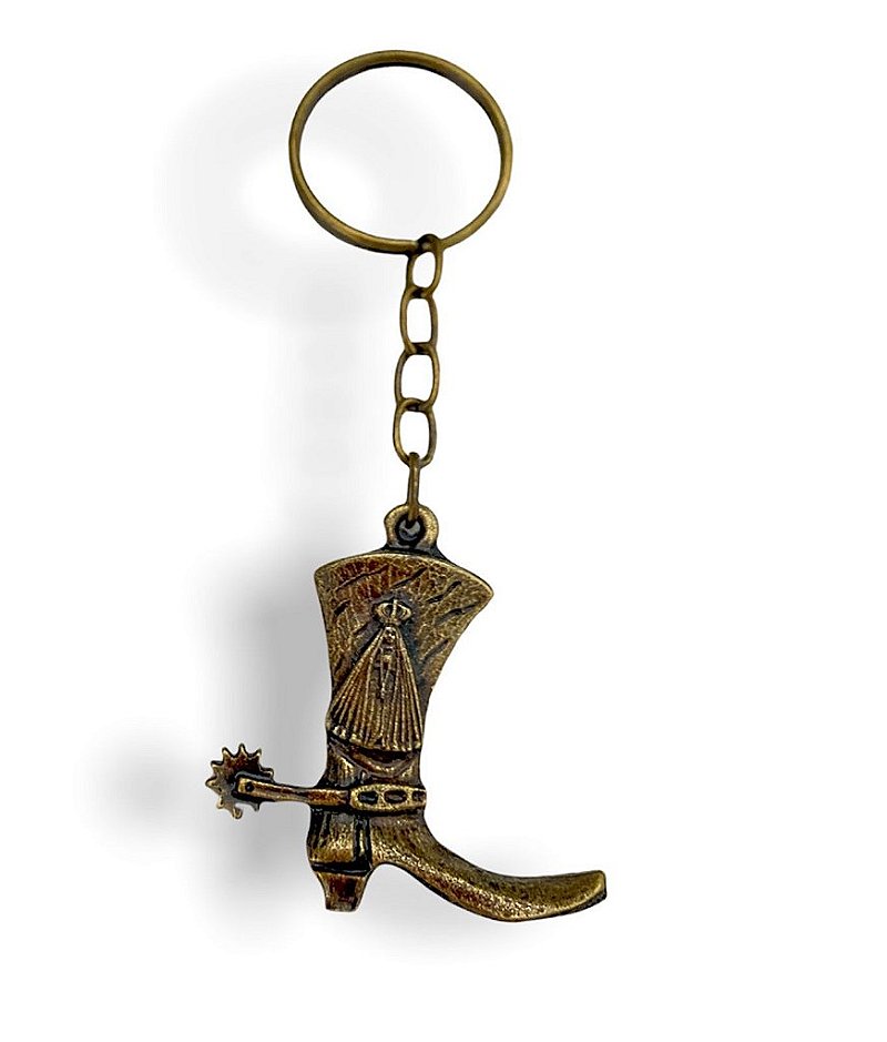 Chaveiro Bota de Nossa Senhora Aparecida  Metal Zamak