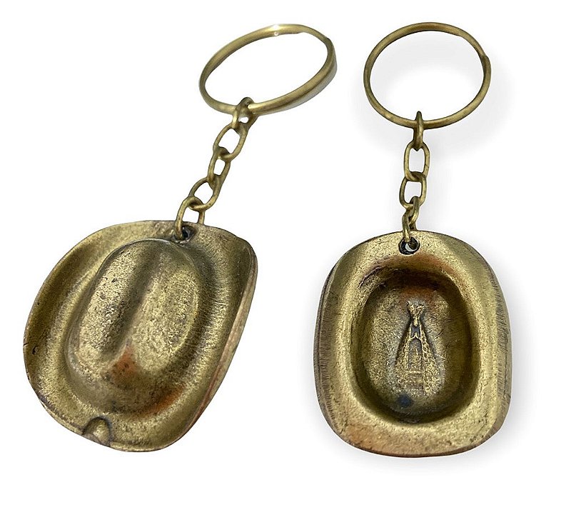 Chaveiro Chapeu de Nossa Senhora Aparecida Metal Zamak