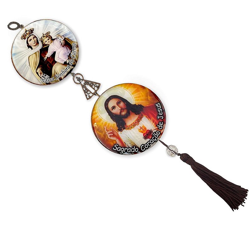 Nossa Senhora do Carmo Decoração de Porta 36cm