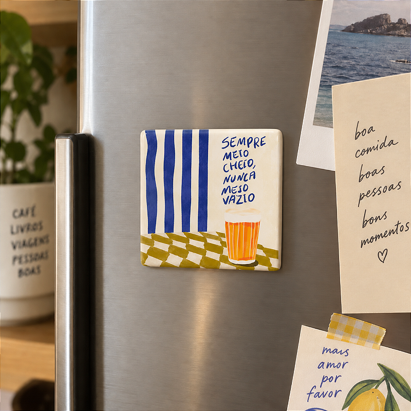 Íma de Geladeira Mini Azulejos - Cervejinha
