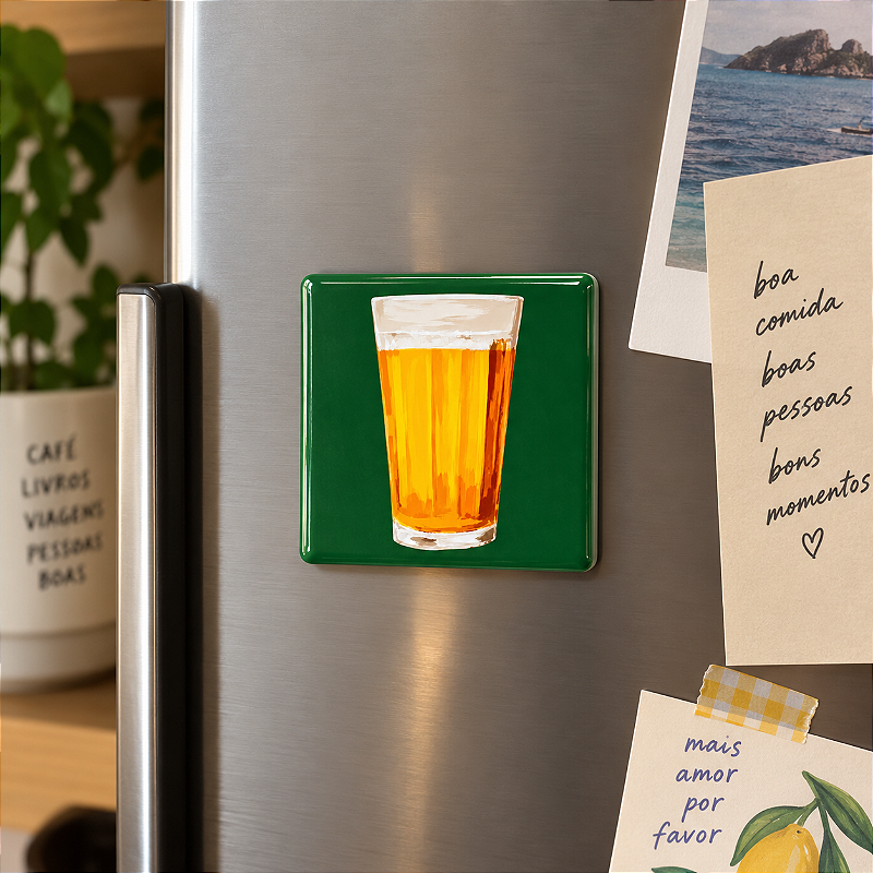 Íma de Geladeira Mini Azulejos - Cervejinha