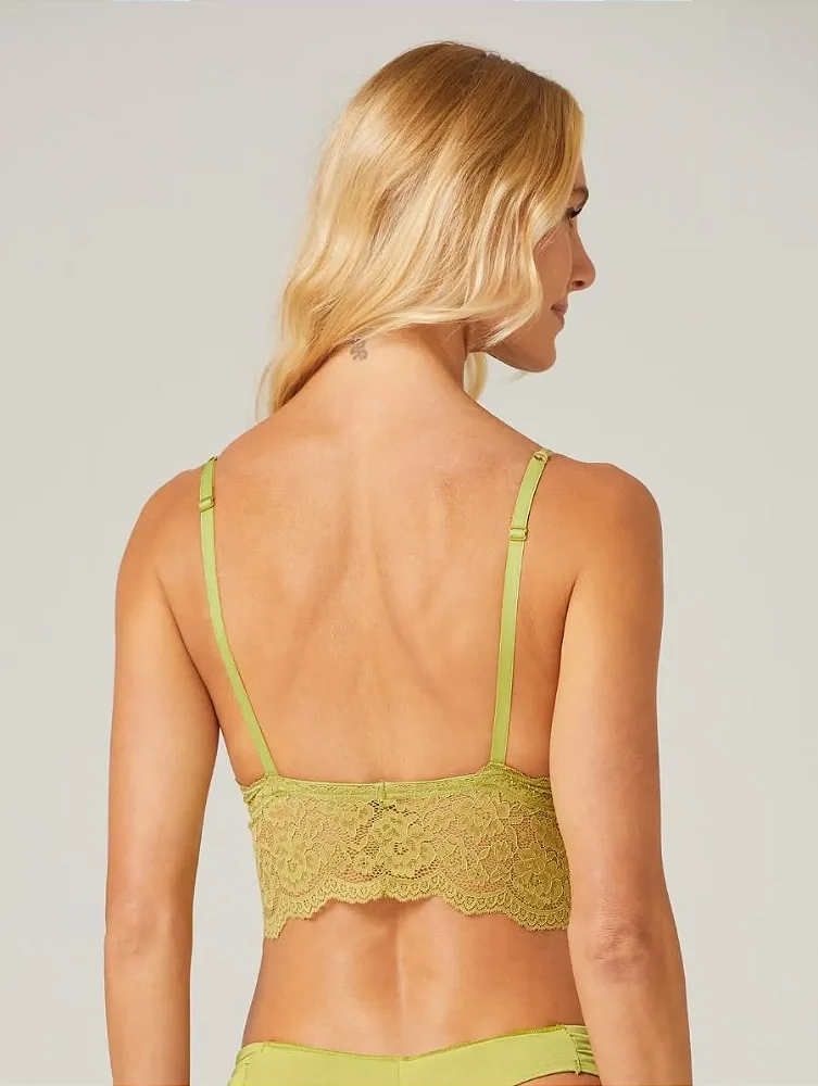 CONJ. CROPPED TRIANGULO EM RENDA
