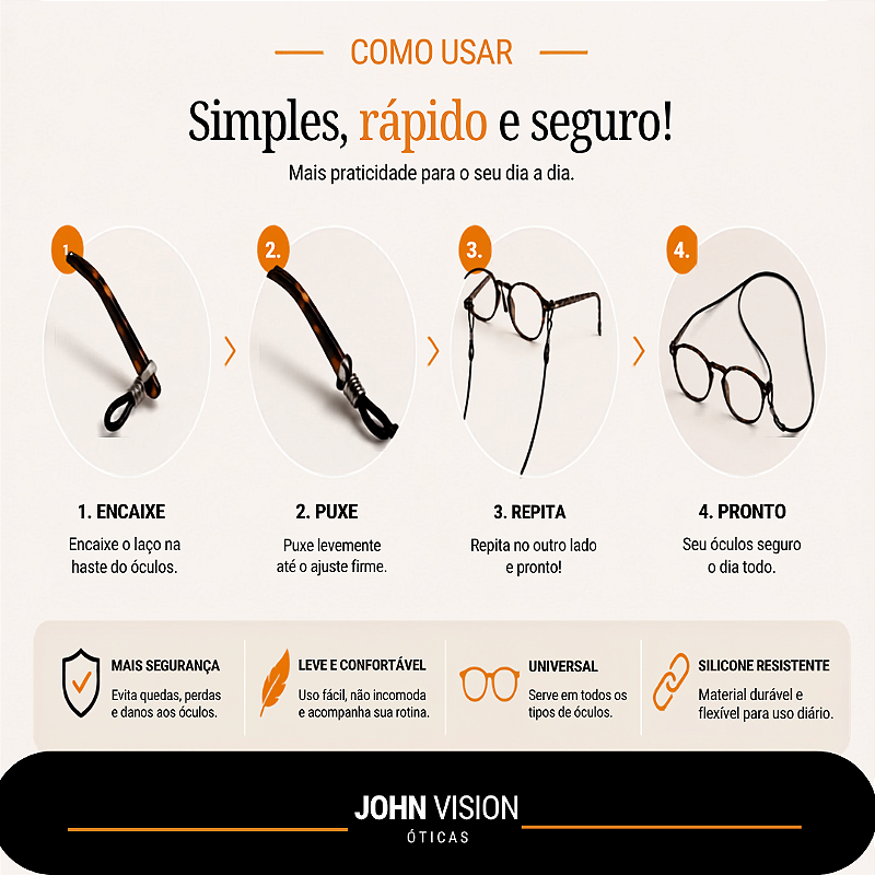 Cordão para óculos