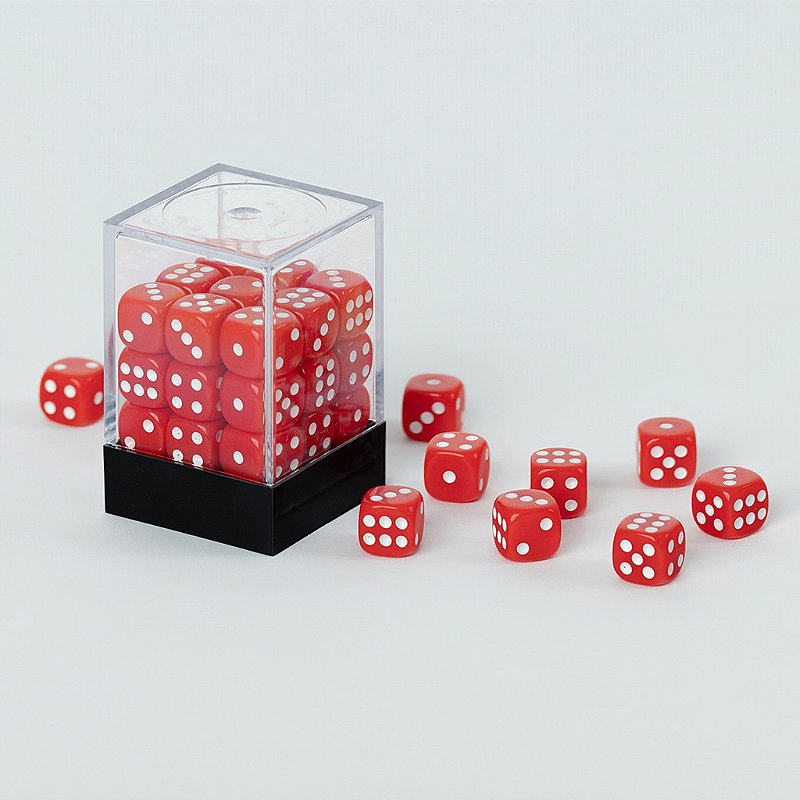 Conjunto de 36 dados D6 Viper - Vermelho