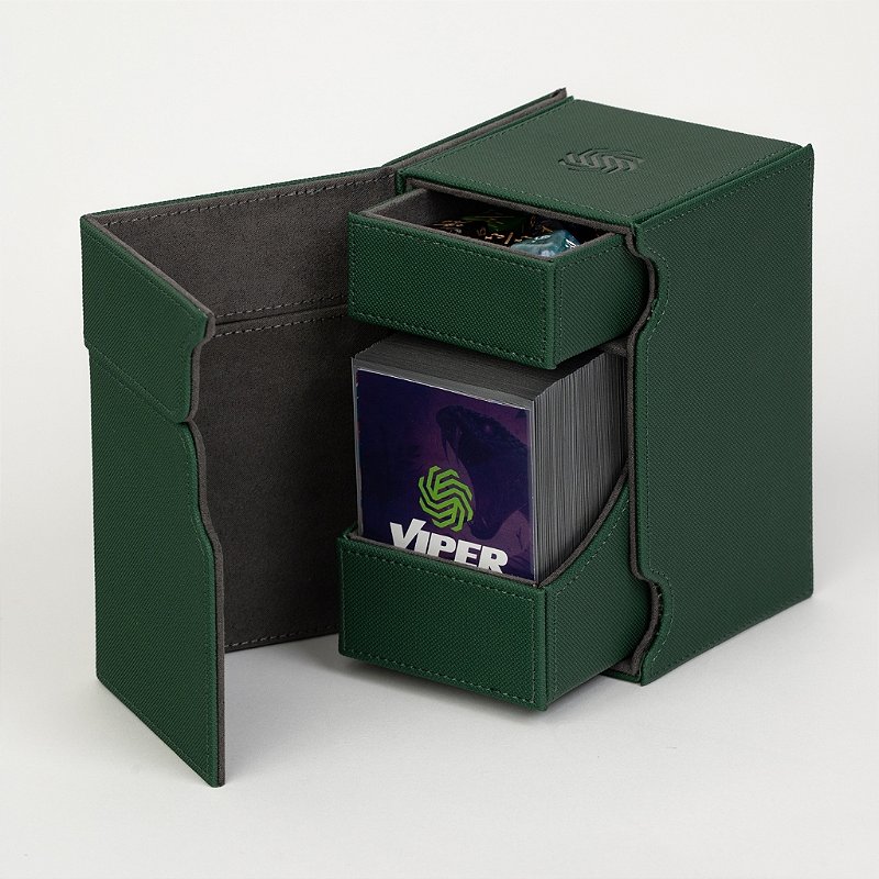 Deckbox Premium Viper 100+ Torre Verde Com Gaveta Card Game