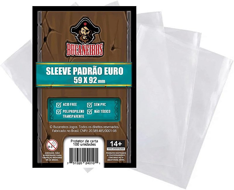 Sleeve Padrão Euro (59 × 92 mm)