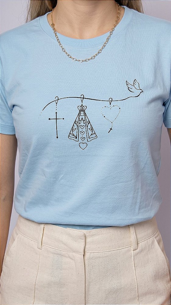 T-shirt Nossa Senhora Pássaro