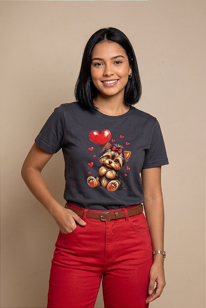T-shirt yorkshire coração