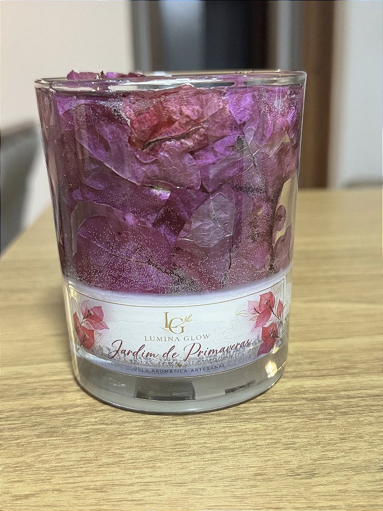 Vela artesanal aromática jardim de primaveras